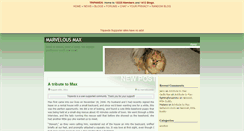 Desktop Screenshot of marvelousmax.tripawds.com