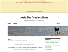 Tablet Screenshot of josiethebluegreatdane.tripawds.com