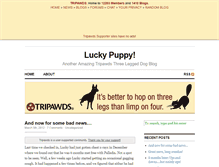 Tablet Screenshot of luckypup.tripawds.com